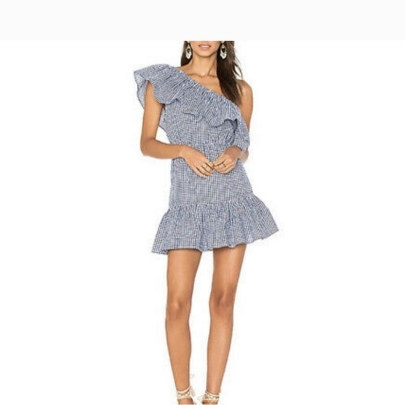 MinkPink Wanderer One Shoulder Dress, Medium - Picture 4 of 8